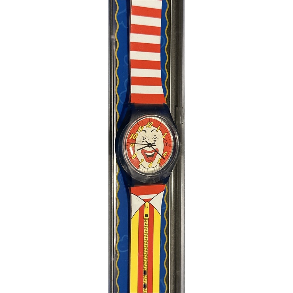 Vintage 1996 Ronald McDonald Wrist Watch Kimberly Clark‎ With Case NOS